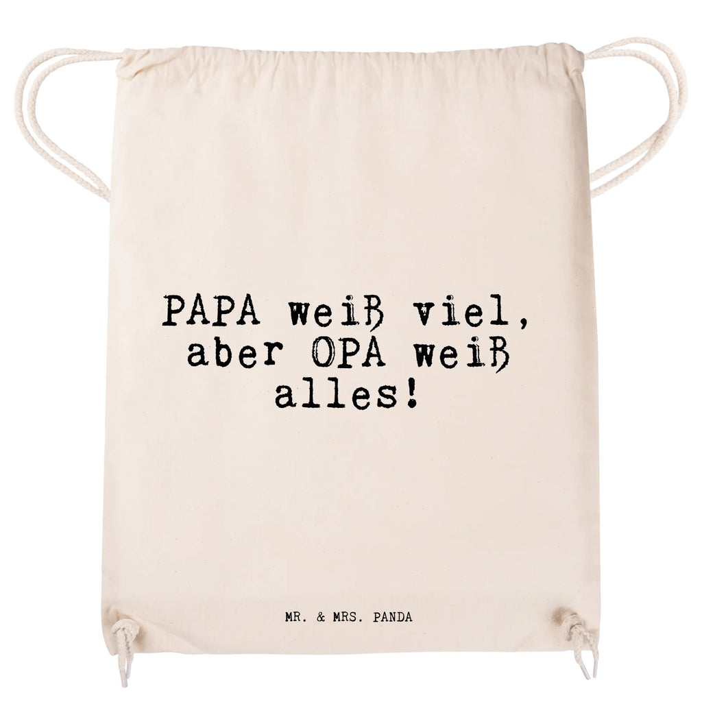 Drawstring bag PAPA weiß viel, aber... gym bag, carrier bag, hipster, sports bag, bag, jute bag, saying, sayings, funny, wisdom, quotes, Sayings Proverbs Wisdom Quotes Funny Wisdom Words
