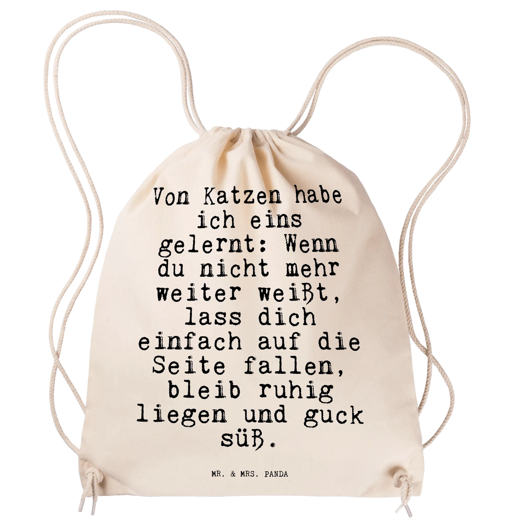 Drawstring bag Von Katzen habe ich... carrier bag, bag, sports bag, gym bag, hipster, jute bag, saying, sayings, funny, wisdom, quotes, Sayings Proverbs Wisdom Quotes Funny Wisdom Words