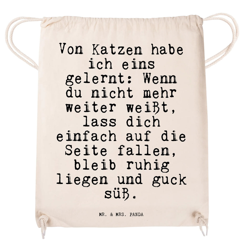 Drawstring bag Von Katzen habe ich... carrier bag, bag, sports bag, gym bag, hipster, jute bag, saying, sayings, funny, wisdom, quotes, Sayings Proverbs Wisdom Quotes Funny Wisdom Words