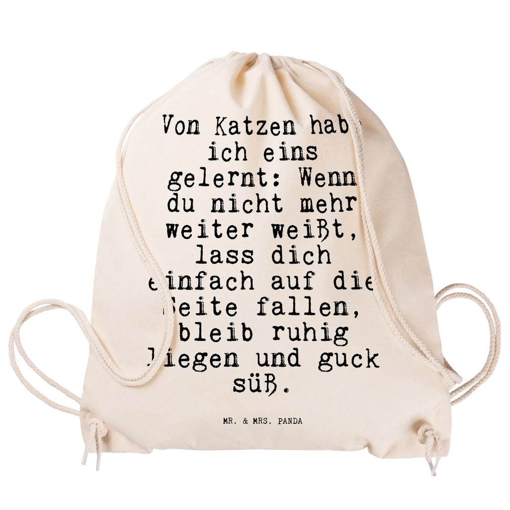 Drawstring bag Von Katzen habe ich... carrier bag, bag, sports bag, gym bag, hipster, jute bag, saying, sayings, funny, wisdom, quotes, Sayings Proverbs Wisdom Quotes Funny Wisdom Words