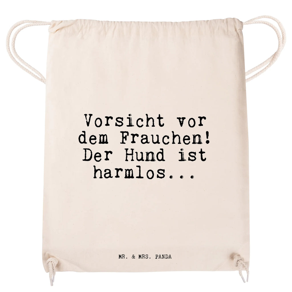 Drawstring bag Vorsicht vor dem Frauchen!... gym bag, jute bag, hipster, sports bag, bag, carrier bag, saying, sayings, funny, wisdom, quotes, Sayings Proverbs Wisdom Quotes Funny Wisdom Words