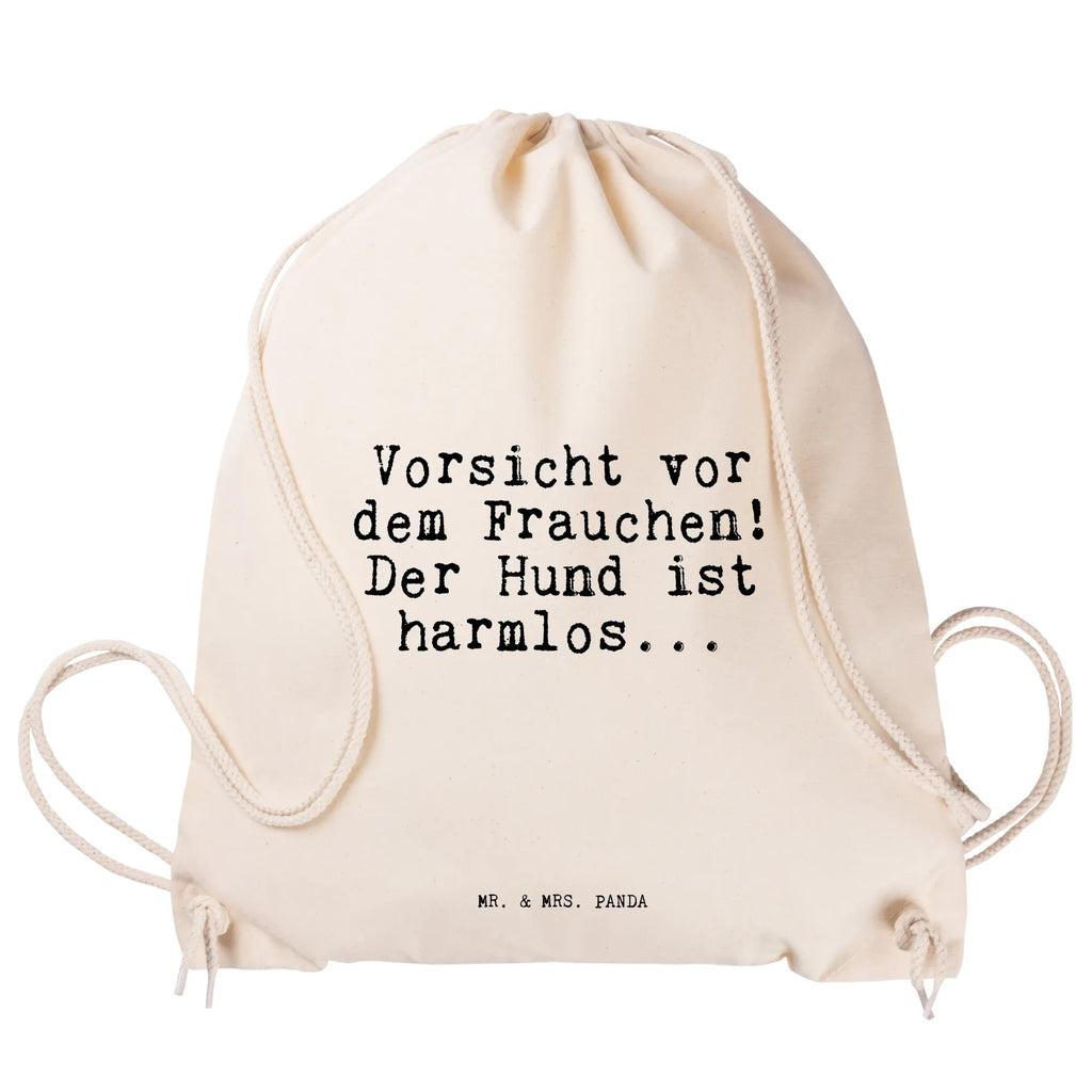 Drawstring bag Vorsicht vor dem Frauchen!... gym bag, jute bag, hipster, sports bag, bag, carrier bag, saying, sayings, funny, wisdom, quotes, Sayings Proverbs Wisdom Quotes Funny Wisdom Words
