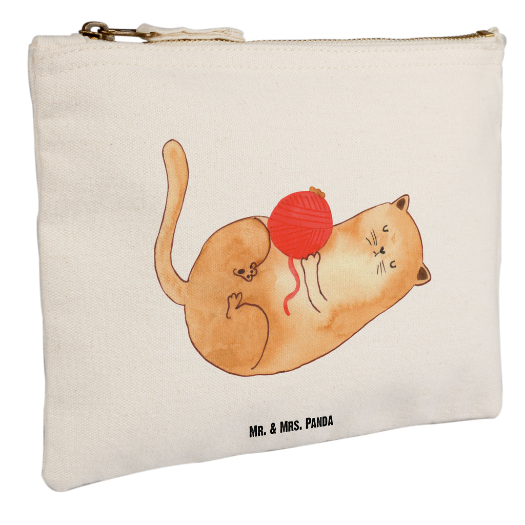 Make-up bag Cat Wool cat, tomcat, kitty, meow, kitten, housecat, mama cat, love cats, cat image, cat fan, cat lover, cat fancier, cat decoration, gift for cat lover, cat owner, funny cats, cat sayings, cat motto, funny cat gifts, fan merchandise, cat stuff, animal lover, ball of wool, pussy, play, wool, pet, playful, cats, Cats