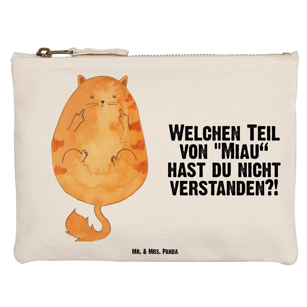 Make-up bag Cat middle finger cat, tomcat, kitty, meow, kitten, housecat, mama cat, love cats, cat image, cat fan, cat lover, cat fancier, cat decoration, gift for cat lover, cat owner, funny cats, cat sayings, cat motto, funny cat gifts, fan merchandise, cat stuff, animal lover, Cat, Puss, Cats, Kitty, Middle finger, Fuck off, Smelly finger