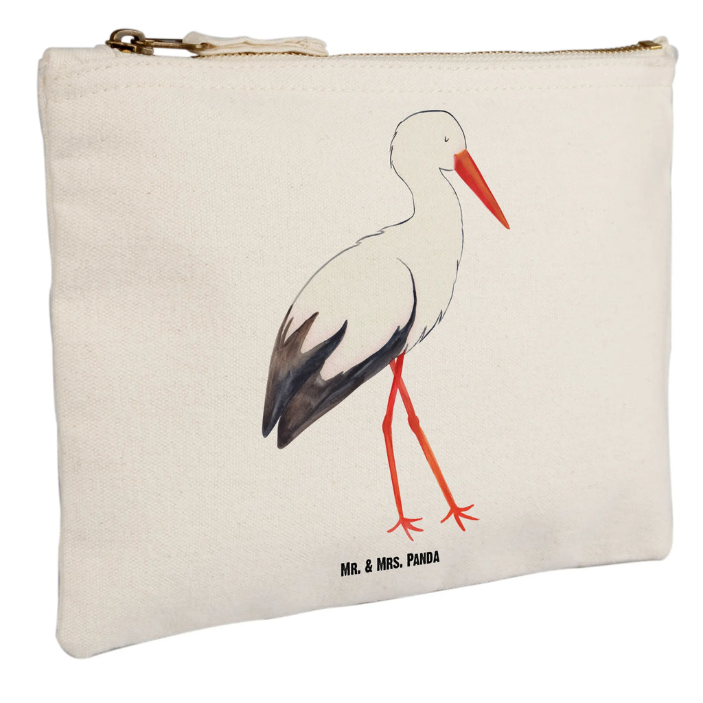 Make-up bag Stork Waschtasche, toiletry bag, Etui, Kosmetikbeutel, Schlampermäppchen, Schminktäschchen, Stiftemäppchen, aufbewahrungstasche, beauty tasche, Waschbeutel, kosmetiktäschchen, Kosmetiktasche, pinsel tasche, utensilientasche, beauty case, Schminktasche, Federmappe, aufbewahrungsbeutel, Mäppchen, Schminkbeutel, Kulturtasche, Kulturbeutel, pencil case, Lustige Sprüche, Tiermotive, Tiere, Gute Laune, Storch, Geburt, Mutter Werden, Schwangerschaft, Baby, Schwanger, Störche, Babybauch, Mutter, Mütter