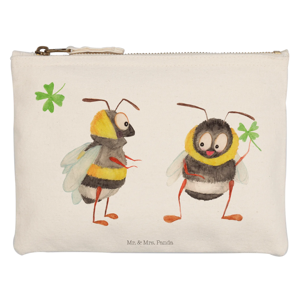 Make-up bag bumblebees shamrock small animals, cute, funny, cute animal motives, hand drawn, small world, funny sayings, good mood, happy, gifts, gift ideas, special gifts, animal lover, card, bee decoration, bumblebee, bee, saying positive, saying happy, become happy, be happy, saying beautiful