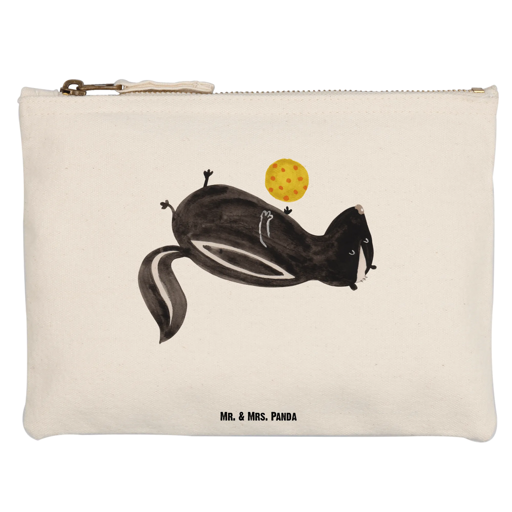 Make-up bag skunk ball utensilientasche, Federmappe, Waschbeutel, beauty case, Kulturbeutel, aufbewahrungstasche, Schminkbeutel, Mäppchen, Schlampermäppchen, Kulturtasche, pinsel tasche, Kosmetiktasche, Stiftemäppchen, Waschtasche, kosmetiktäschchen, Kosmetikbeutel, aufbewahrungsbeutel, toiletry bag, Etui, Schminktasche, Schminktäschchen, beauty tasche, pencil case, Stinktier, Skunk, Verspielt, Weisheit, Stinker, Wildtier, Stinki, Raubtier
