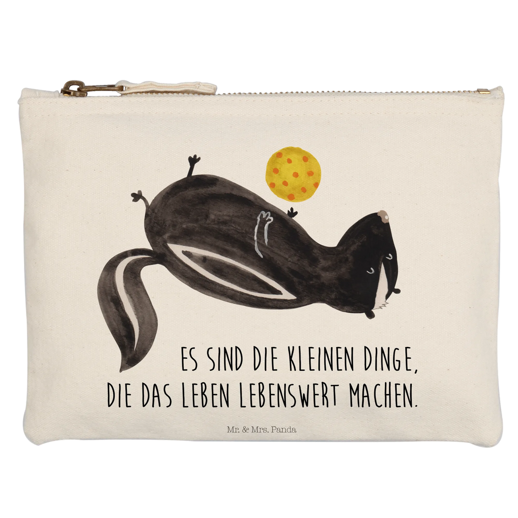 Make-up bag skunk ball utensilientasche, Federmappe, Waschbeutel, beauty case, Kulturbeutel, aufbewahrungstasche, Schminkbeutel, Mäppchen, Schlampermäppchen, Kulturtasche, pinsel tasche, Kosmetiktasche, Stiftemäppchen, Waschtasche, kosmetiktäschchen, Kosmetikbeutel, aufbewahrungsbeutel, toiletry bag, Etui, Schminktasche, Schminktäschchen, beauty tasche, pencil case, Stinktier, Skunk, Verspielt, Weisheit, Stinker, Wildtier, Stinki, Raubtier