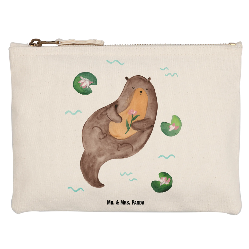 Make-up bag otter Water Lily kosmetiktäschchen, Waschtasche, Etui, Kosmetiktasche, pinsel tasche, Federmappe, Mäppchen, Kulturbeutel, Kosmetikbeutel, utensilientasche, pencil case, Kulturtasche, beauty case, toiletry bag, beauty tasche, aufbewahrungstasche, Schminktäschchen, Schminktasche, Stiftemäppchen, Waschbeutel, Schminkbeutel, Schlampermäppchen, aufbewahrungsbeutel, Seeotter, Fischotter, Otter, Otter Seeotter See Otter