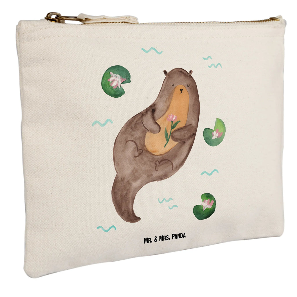 Make-up bag otter Water Lily kosmetiktäschchen, Waschtasche, Etui, Kosmetiktasche, pinsel tasche, Federmappe, Mäppchen, Kulturbeutel, Kosmetikbeutel, utensilientasche, pencil case, Kulturtasche, beauty case, toiletry bag, beauty tasche, aufbewahrungstasche, Schminktäschchen, Schminktasche, Stiftemäppchen, Waschbeutel, Schminkbeutel, Schlampermäppchen, aufbewahrungsbeutel, Seeotter, Fischotter, Otter, Otter Seeotter See Otter