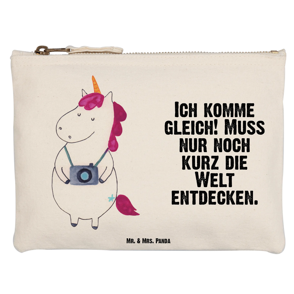 Make-up bag unicorn photographer Schminkbeutel, Kosmetikbeutel, aufbewahrungstasche, Kulturtasche, Kosmetiktasche, Waschbeutel, pencil case, beauty tasche, Schlampermäppchen, beauty case, Waschtasche, Schminktäschchen, kosmetiktäschchen, utensilientasche, Stiftemäppchen, Mäppchen, Kulturbeutel, Schminktasche, toiletry bag, Federmappe, aufbewahrungsbeutel, pinsel tasche, Etui, Einhörner, Unicorn, Einhorn, Einhorn Deko, Weltenbummler, Urlaub, Tourist, Fotograf, Reise, Weltreise, Kurztrip, Reisen, Kamera, Städtereise, Fotografie
