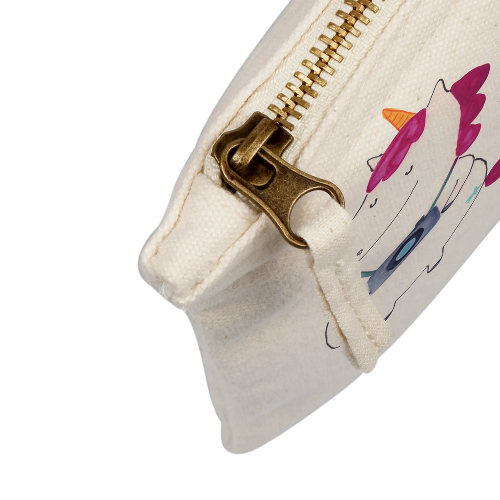 Make-up bag unicorn photographer Schminkbeutel, Kosmetikbeutel, aufbewahrungstasche, Kulturtasche, Kosmetiktasche, Waschbeutel, pencil case, beauty tasche, Schlampermäppchen, beauty case, Waschtasche, Schminktäschchen, kosmetiktäschchen, utensilientasche, Stiftemäppchen, Mäppchen, Kulturbeutel, Schminktasche, toiletry bag, Federmappe, aufbewahrungsbeutel, pinsel tasche, Etui, Einhörner, Unicorn, Einhorn, Einhorn Deko, Weltenbummler, Urlaub, Tourist, Fotograf, Reise, Weltreise, Kurztrip, Reisen, Kamera, Städtereise, Fotografie