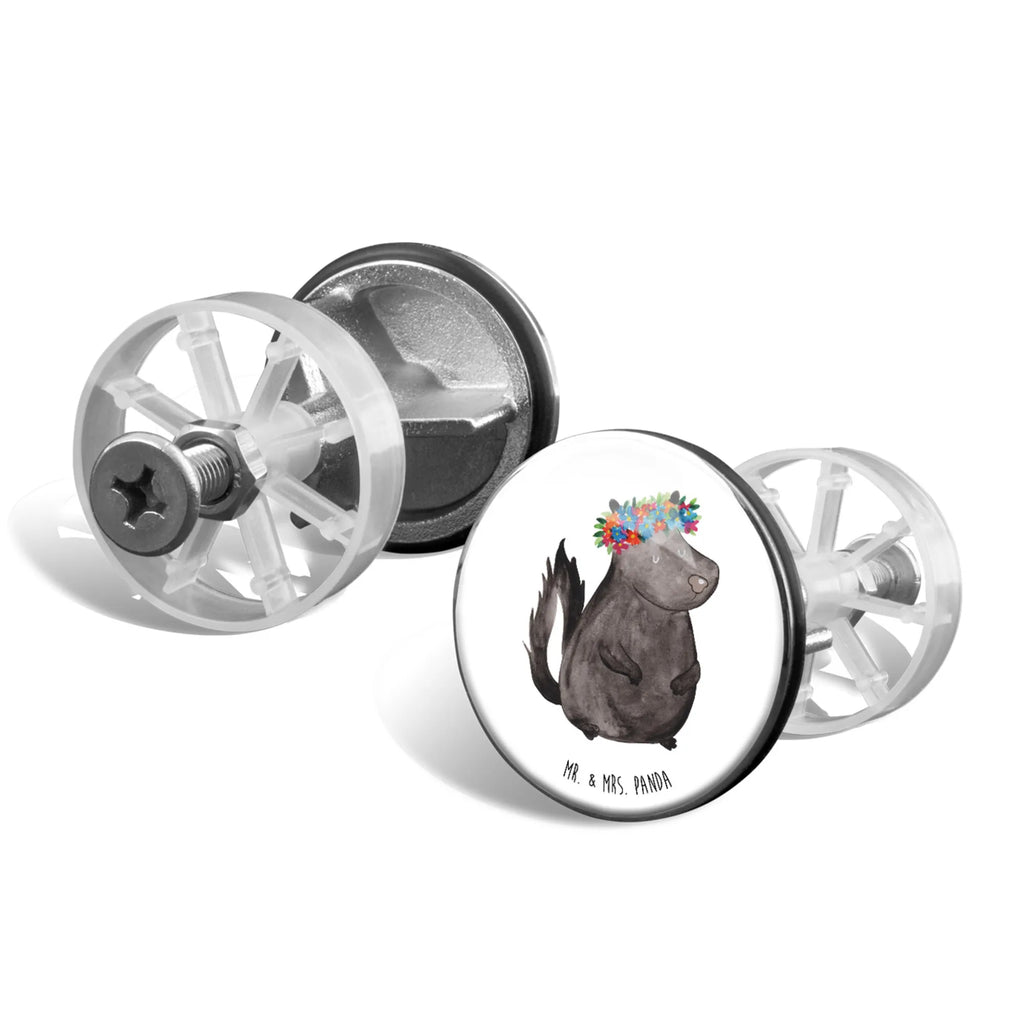 Sink plug skunk Girl Stöpsel, Waschbecken Stopfen, Waschbecken, Abflussstöpsel, Ablaufgarnitur, Stinktier, Skunk, Raubtier, Namaste, Wildtier, Yoga, Stinki, Stinker