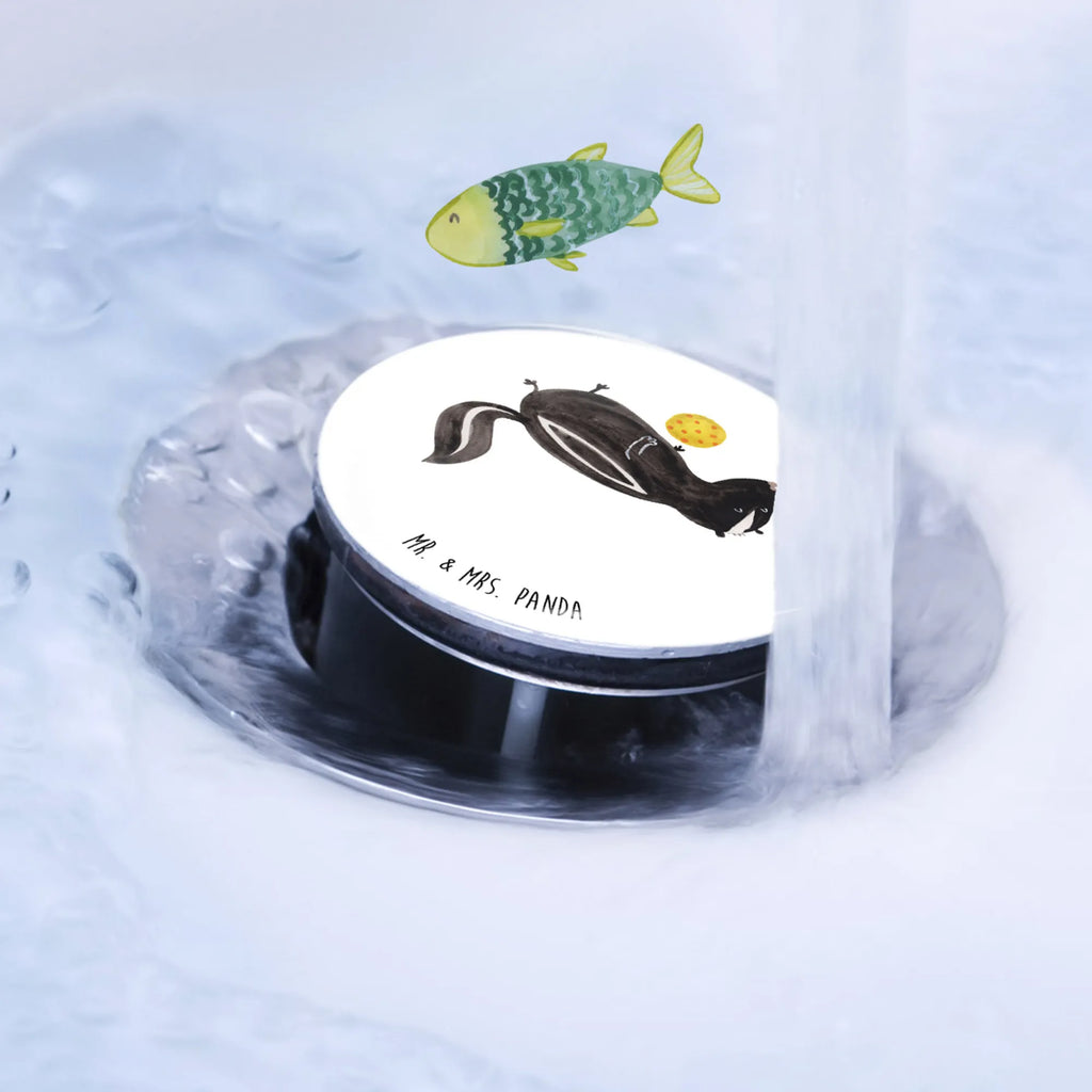 Sink plug skunk ball Abflussstöpsel, Waschbecken Stopfen, Waschbecken, Ablaufgarnitur, Stöpsel, Stinktier, Skunk, Stinki, Raubtier, Stinker, verspielt, Weisheit, Wildtier