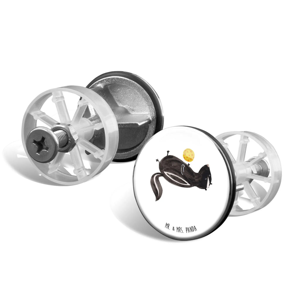 Sink plug skunk ball Abflussstöpsel, Waschbecken Stopfen, Waschbecken, Ablaufgarnitur, Stöpsel, Stinktier, Skunk, Stinki, Raubtier, Stinker, verspielt, Weisheit, Wildtier