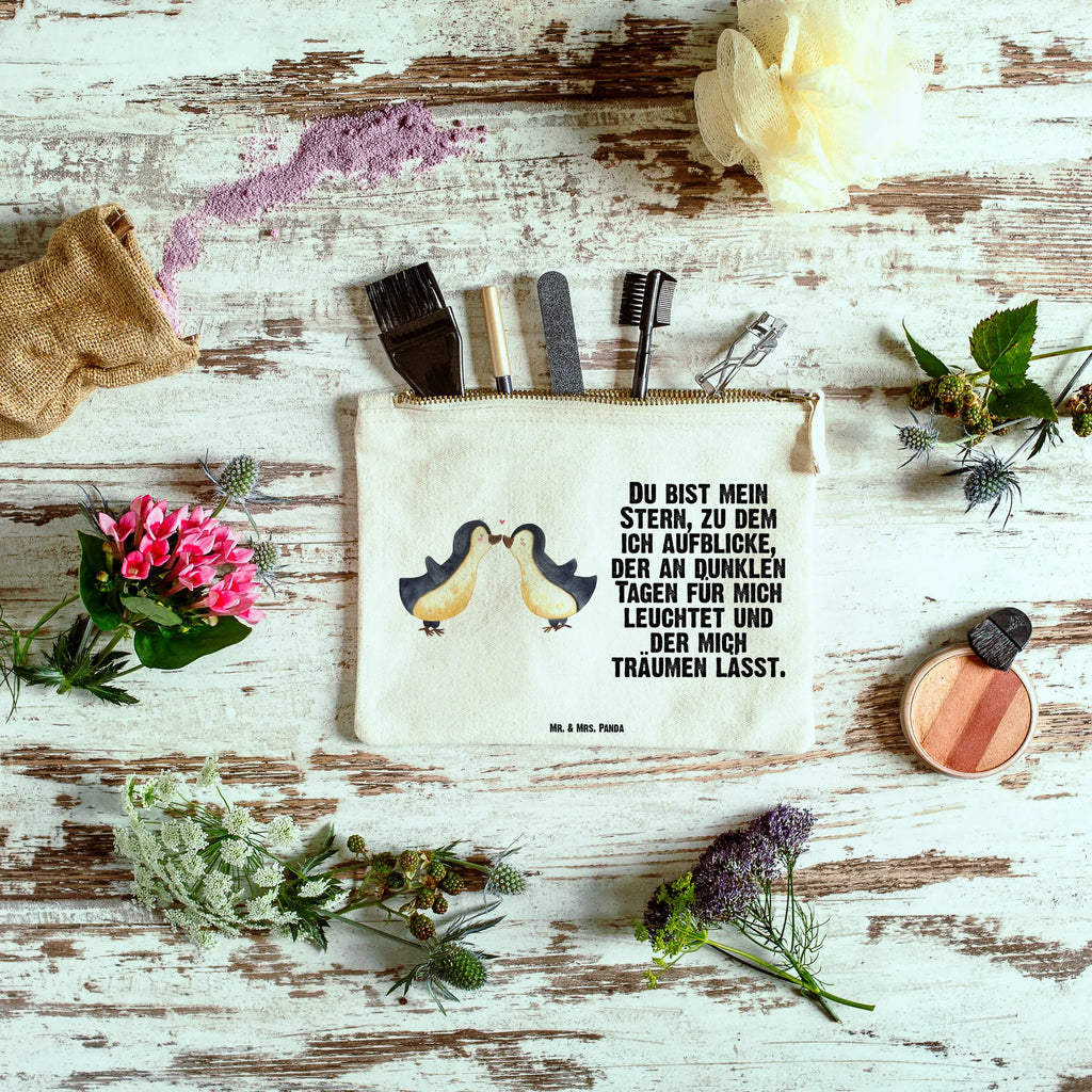 torebka na makijaż Pingwin Miłość Miłość, partner, przyjaciel, przyjaciółka, mąż, żona, wesele, zaręczyny, prośba o rękę, prezent miłosny, rocznica, dzień ślubu