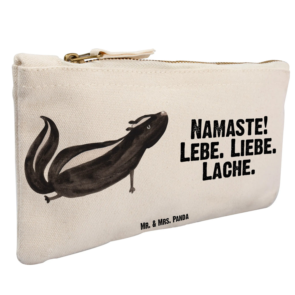 torebka na makijaż skunks Joga Schminktäschchen, Waschbeutel, pinsel tasche, beauty tasche, pencil case, Kosmetikbeutel, Etui, Schminkbeutel, Kulturbeutel, Stiftemäppchen, aufbewahrungstasche, Federmappe, Schminktasche, Mäppchen, Schlampermäppchen, utensilientasche, toiletry bag, Kulturtasche, Kosmetiktasche, aufbewahrungsbeutel, Waschtasche, beauty case, kosmetiktäschchen, Stinktier, Skunk, Stinki, Lache, Raubtier, Namaste, Wildtier, Stinker, Liebe, Lebe, Yoga