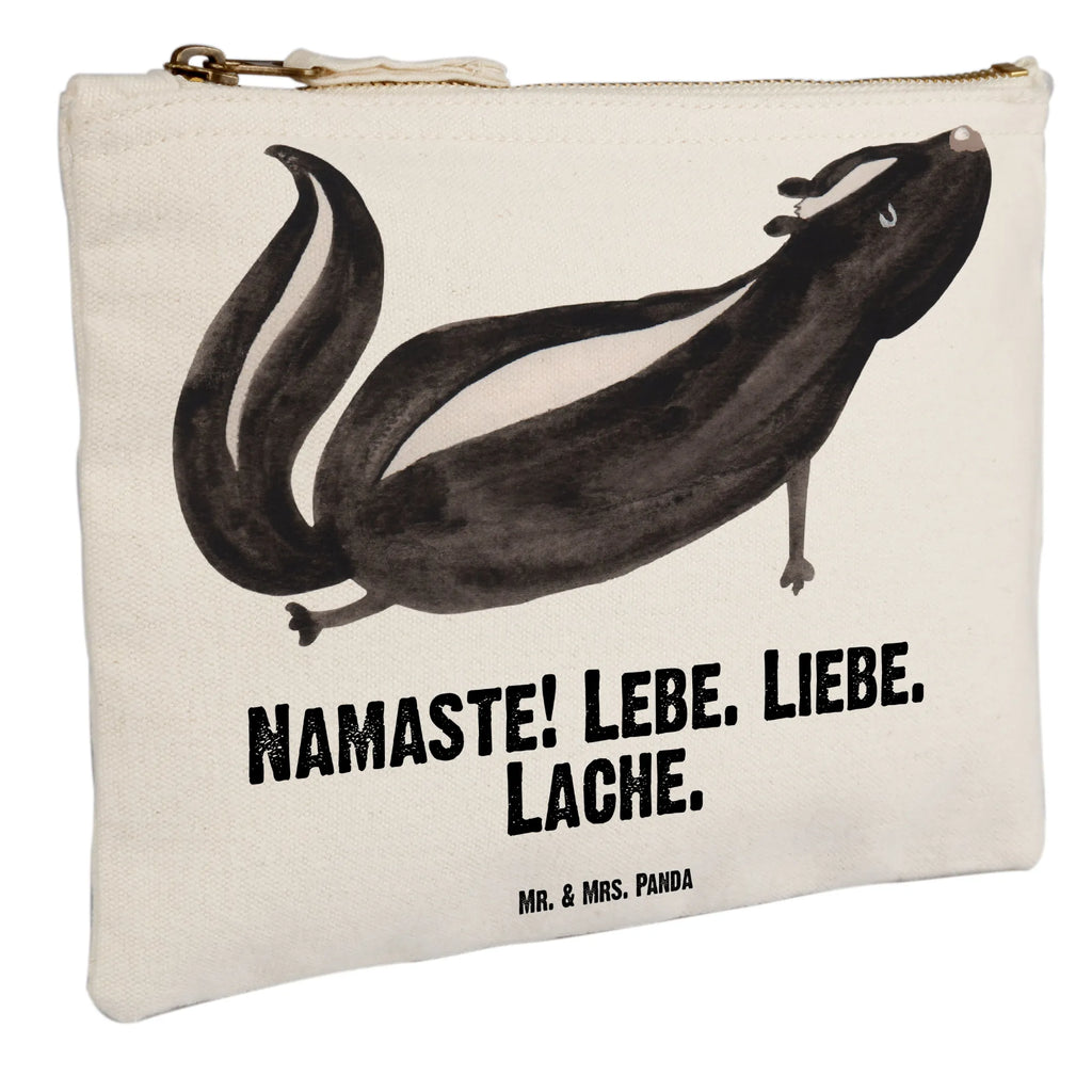 torebka na makijaż skunks Joga Schminktäschchen, Waschbeutel, pinsel tasche, beauty tasche, pencil case, Kosmetikbeutel, Etui, Schminkbeutel, Kulturbeutel, Stiftemäppchen, aufbewahrungstasche, Federmappe, Schminktasche, Mäppchen, Schlampermäppchen, utensilientasche, toiletry bag, Kulturtasche, Kosmetiktasche, aufbewahrungsbeutel, Waschtasche, beauty case, kosmetiktäschchen, Stinktier, Skunk, Stinki, Lache, Raubtier, Namaste, Wildtier, Stinker, Liebe, Lebe, Yoga