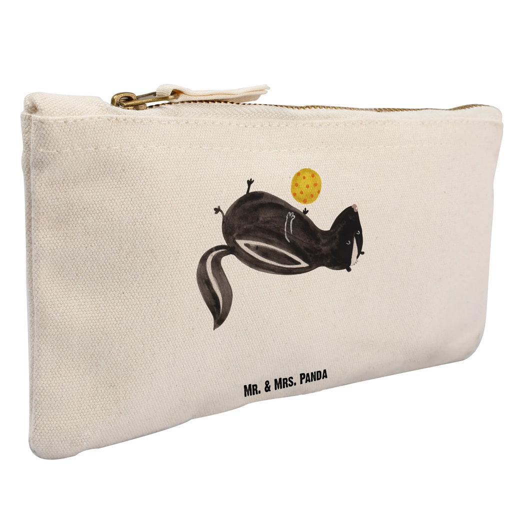 Make-up bag skunk ball utensilientasche, Federmappe, Waschbeutel, beauty case, Kulturbeutel, aufbewahrungstasche, Schminkbeutel, Mäppchen, Schlampermäppchen, Kulturtasche, pinsel tasche, Kosmetiktasche, Stiftemäppchen, Waschtasche, kosmetiktäschchen, Kosmetikbeutel, aufbewahrungsbeutel, toiletry bag, Etui, Schminktasche, Schminktäschchen, beauty tasche, pencil case, Stinktier, Skunk, Verspielt, Weisheit, Stinker, Wildtier, Stinki, Raubtier