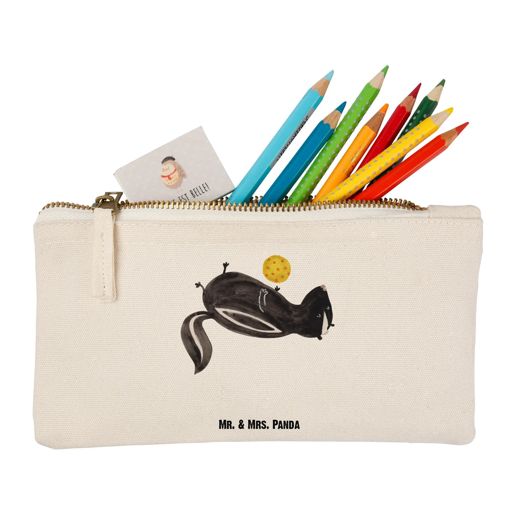 Make-up bag skunk ball utensilientasche, Federmappe, Waschbeutel, beauty case, Kulturbeutel, aufbewahrungstasche, Schminkbeutel, Mäppchen, Schlampermäppchen, Kulturtasche, pinsel tasche, Kosmetiktasche, Stiftemäppchen, Waschtasche, kosmetiktäschchen, Kosmetikbeutel, aufbewahrungsbeutel, toiletry bag, Etui, Schminktasche, Schminktäschchen, beauty tasche, pencil case, Stinktier, Skunk, Verspielt, Weisheit, Stinker, Wildtier, Stinki, Raubtier