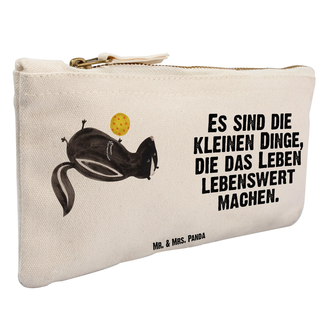 Make-up bag skunk ball utensilientasche, Federmappe, Waschbeutel, beauty case, Kulturbeutel, aufbewahrungstasche, Schminkbeutel, Mäppchen, Schlampermäppchen, Kulturtasche, pinsel tasche, Kosmetiktasche, Stiftemäppchen, Waschtasche, kosmetiktäschchen, Kosmetikbeutel, aufbewahrungsbeutel, toiletry bag, Etui, Schminktasche, Schminktäschchen, beauty tasche, pencil case, Stinktier, Skunk, Verspielt, Weisheit, Stinker, Wildtier, Stinki, Raubtier