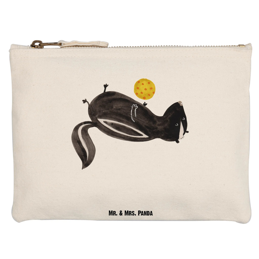 Make-up bag skunk ball utensilientasche, Federmappe, Waschbeutel, beauty case, Kulturbeutel, aufbewahrungstasche, Schminkbeutel, Mäppchen, Schlampermäppchen, Kulturtasche, pinsel tasche, Kosmetiktasche, Stiftemäppchen, Waschtasche, kosmetiktäschchen, Kosmetikbeutel, aufbewahrungsbeutel, toiletry bag, Etui, Schminktasche, Schminktäschchen, beauty tasche, pencil case, Stinktier, Skunk, Verspielt, Weisheit, Stinker, Wildtier, Stinki, Raubtier