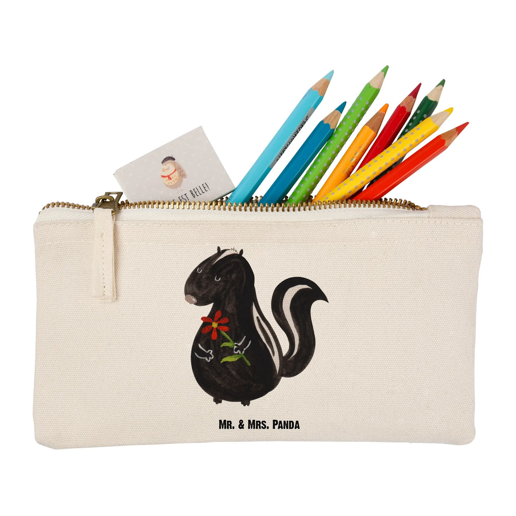 torebka na makijaż skunks kwiat Stiftemäppchen, beauty case, Kosmetiktasche, Federmappe, Etui, toiletry bag, Schminktasche, Kosmetikbeutel, beauty tasche, Waschbeutel, Schlampermäppchen, Mäppchen, aufbewahrungsbeutel, pencil case, pinsel tasche, Kulturbeutel, Kulturtasche, Waschtasche, utensilientasche, Schminktäschchen, kosmetiktäschchen, Schminkbeutel, aufbewahrungstasche, Stinktier, Skunk, Träume, Verträumt, Raubtier, Stinker, Wildtier, Tagträumer, Stinki, Dreams