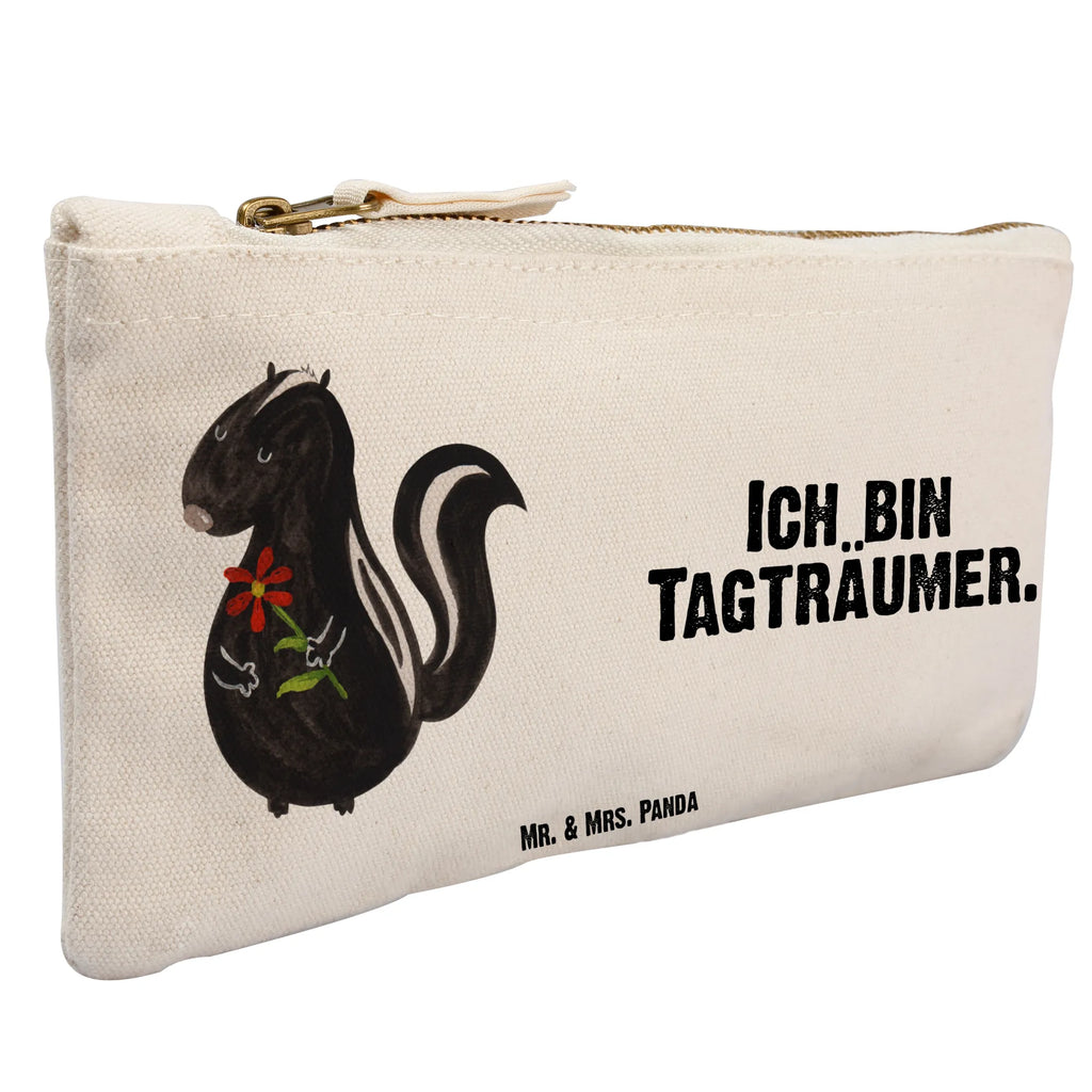 torebka na makijaż skunks kwiat Stiftemäppchen, beauty case, Kosmetiktasche, Federmappe, Etui, toiletry bag, Schminktasche, Kosmetikbeutel, beauty tasche, Waschbeutel, Schlampermäppchen, Mäppchen, aufbewahrungsbeutel, pencil case, pinsel tasche, Kulturbeutel, Kulturtasche, Waschtasche, utensilientasche, Schminktäschchen, kosmetiktäschchen, Schminkbeutel, aufbewahrungstasche, Stinktier, Skunk, Träume, Verträumt, Raubtier, Stinker, Wildtier, Tagträumer, Stinki, Dreams