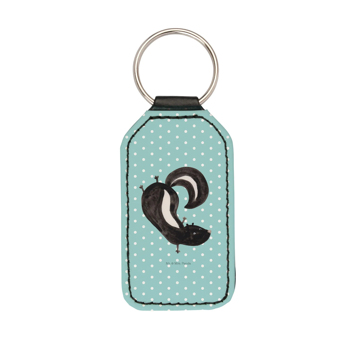 Rectangular key ring skunk handstand keychain, pendant, lucky charm, bag pendant, key ring, Skunk, wild animal, predator, child, skunk, playground, playful, stink