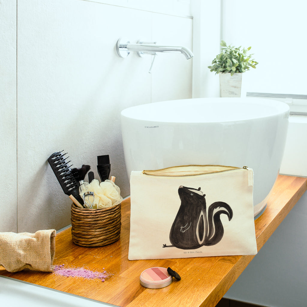 Make-up bag skunk Sit Skunk, slogan, stinky, stinker, skunk, law, wild animal, office, predator, know-it-all