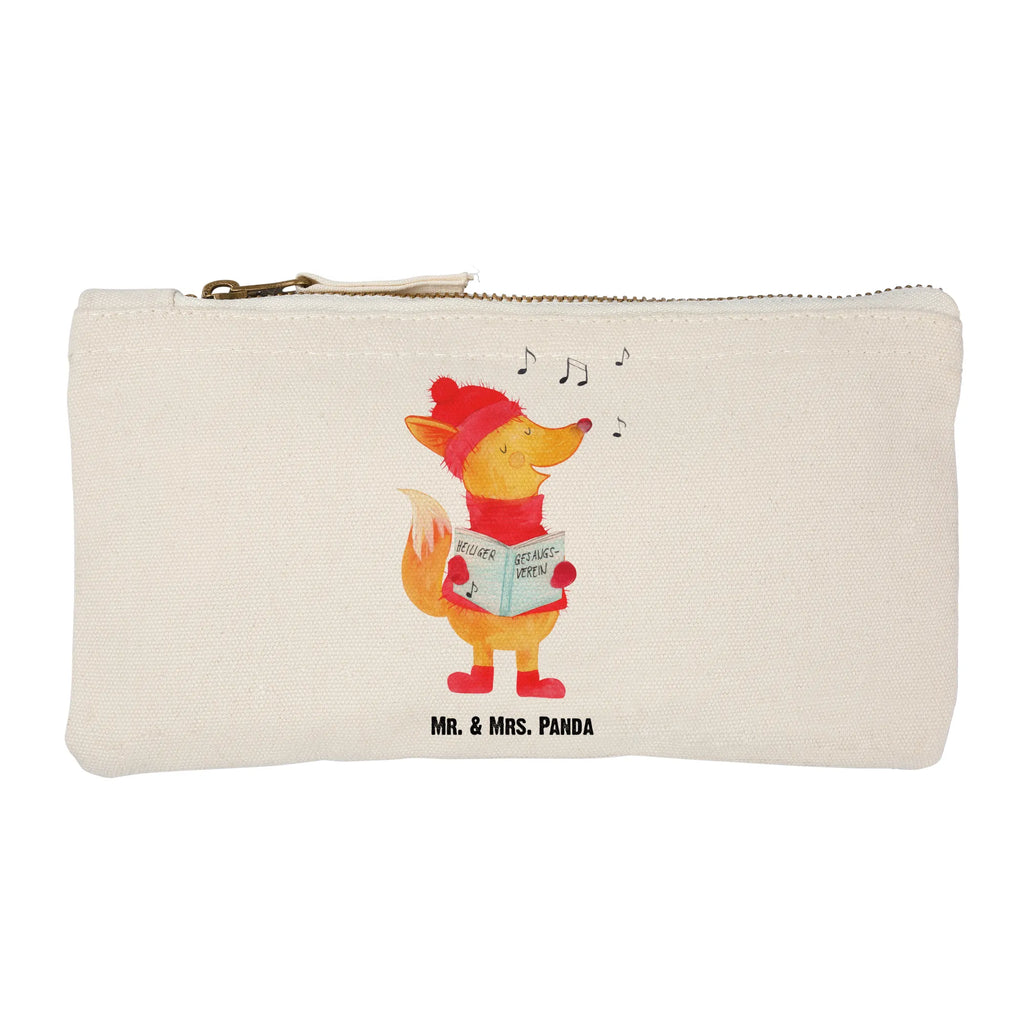 Make-up bag Fox Singer beauty case, Mäppchen, Kulturbeutel, pencil case, Schminkbeutel, kosmetiktäschchen, Stiftemäppchen, Federmappe, Schminktasche, beauty tasche, aufbewahrungstasche, Waschbeutel, Waschtasche, Schlampermäppchen, aufbewahrungsbeutel, Kosmetikbeutel, Kulturtasche, toiletry bag, pinsel tasche, Kosmetiktasche, utensilientasche, Etui, Schminktäschchen, Heiligabend, Wintermotiv, Nikolaus, Weihnachtsdeko, Advent, Winter, Weihnachten, Sänger, Geschenk Sänger, Fuchs, Füchse, Singen, Weihnachtslieder