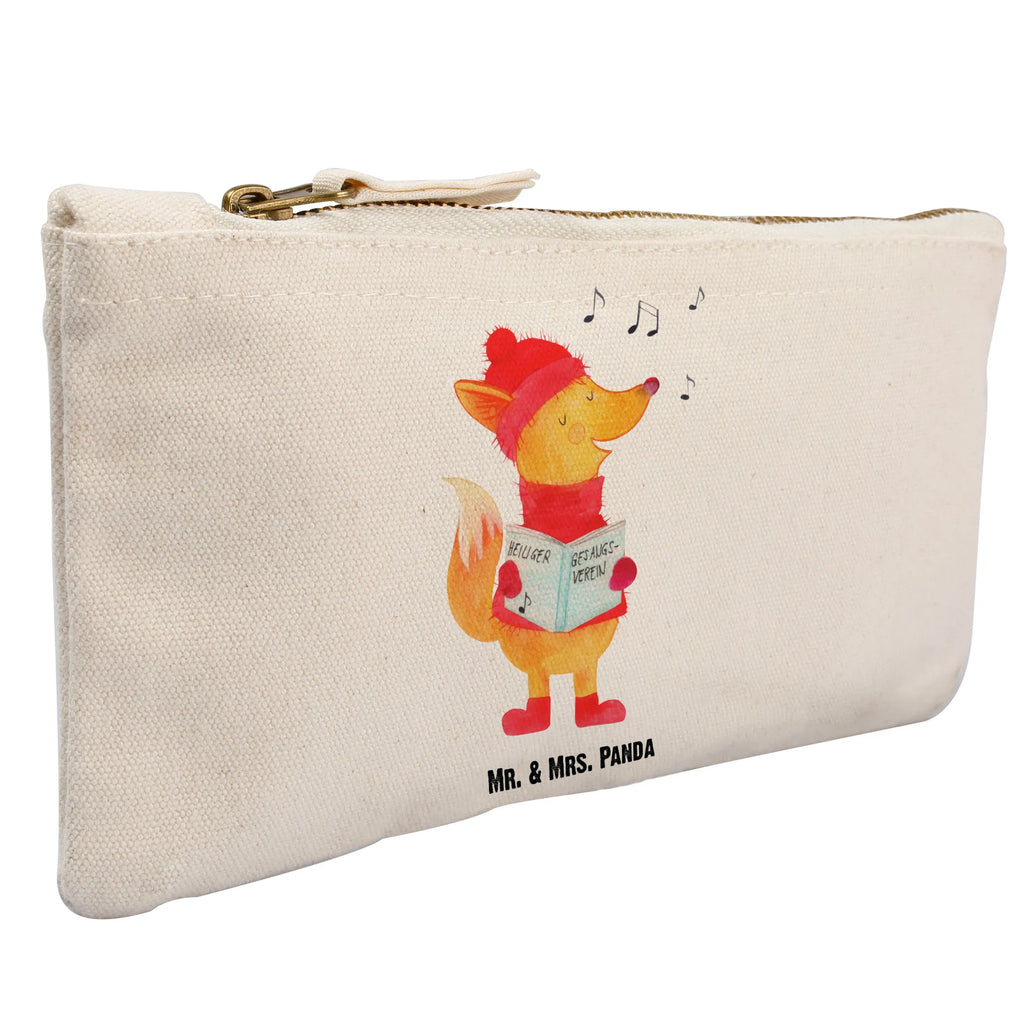 Make-up bag Fox Singer beauty case, Mäppchen, Kulturbeutel, pencil case, Schminkbeutel, kosmetiktäschchen, Stiftemäppchen, Federmappe, Schminktasche, beauty tasche, aufbewahrungstasche, Waschbeutel, Waschtasche, Schlampermäppchen, aufbewahrungsbeutel, Kosmetikbeutel, Kulturtasche, toiletry bag, pinsel tasche, Kosmetiktasche, utensilientasche, Etui, Schminktäschchen, Heiligabend, Wintermotiv, Nikolaus, Weihnachtsdeko, Advent, Winter, Weihnachten, Sänger, Geschenk Sänger, Fuchs, Füchse, Singen, Weihnachtslieder