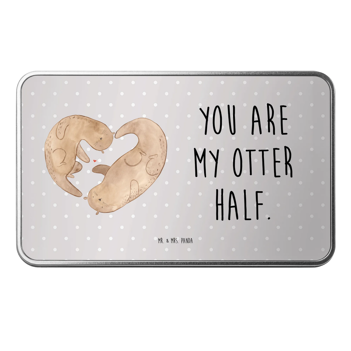Metal tin otter Heart marten, sea otter, European otter, water mammal, aquatic animal, baby otter, predator, water, otter gifts, gift ideas for animal lovers, animal, mammal, water animal, gifts for people in love, animal lover, love gift, life together, better half, anniversary, proof of love, heart, wedding day