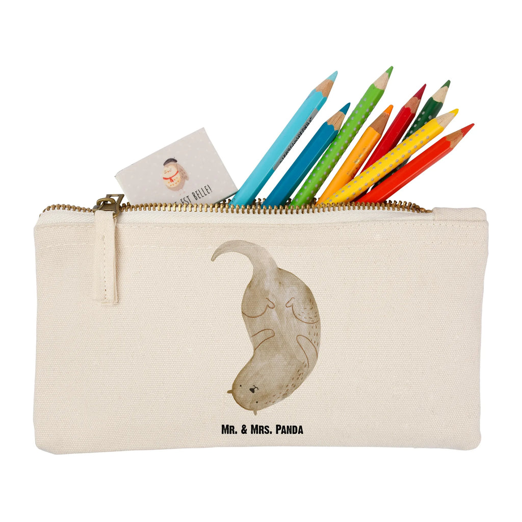 Schminktasche Otter Kopfüber Schlampermäppchen, Stiftemäppchen, Kulturbeutel, pinsel tasche, Schminkbeutel, Kosmetikbeutel, pencil case, aufbewahrungstasche, Waschtasche, utensilientasche, Waschbeutel, Schminktasche, aufbewahrungsbeutel, Etui, toiletry bag, Kulturtasche, beauty case, Schminktäschchen, kosmetiktäschchen, Kosmetiktasche, Mäppchen, beauty tasche, Federmappe, Otter, Fischotter, Seeotter, Otter Seeotter See Otter