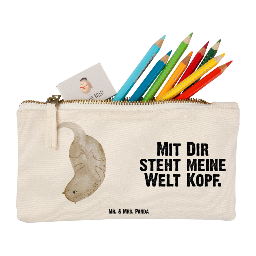 Schminktasche Otter Kopfüber Schlampermäppchen, Stiftemäppchen, Kulturbeutel, pinsel tasche, Schminkbeutel, Kosmetikbeutel, pencil case, aufbewahrungstasche, Waschtasche, utensilientasche, Waschbeutel, Schminktasche, aufbewahrungsbeutel, Etui, toiletry bag, Kulturtasche, beauty case, Schminktäschchen, kosmetiktäschchen, Kosmetiktasche, Mäppchen, beauty tasche, Federmappe, Otter, Fischotter, Seeotter, Otter Seeotter See Otter