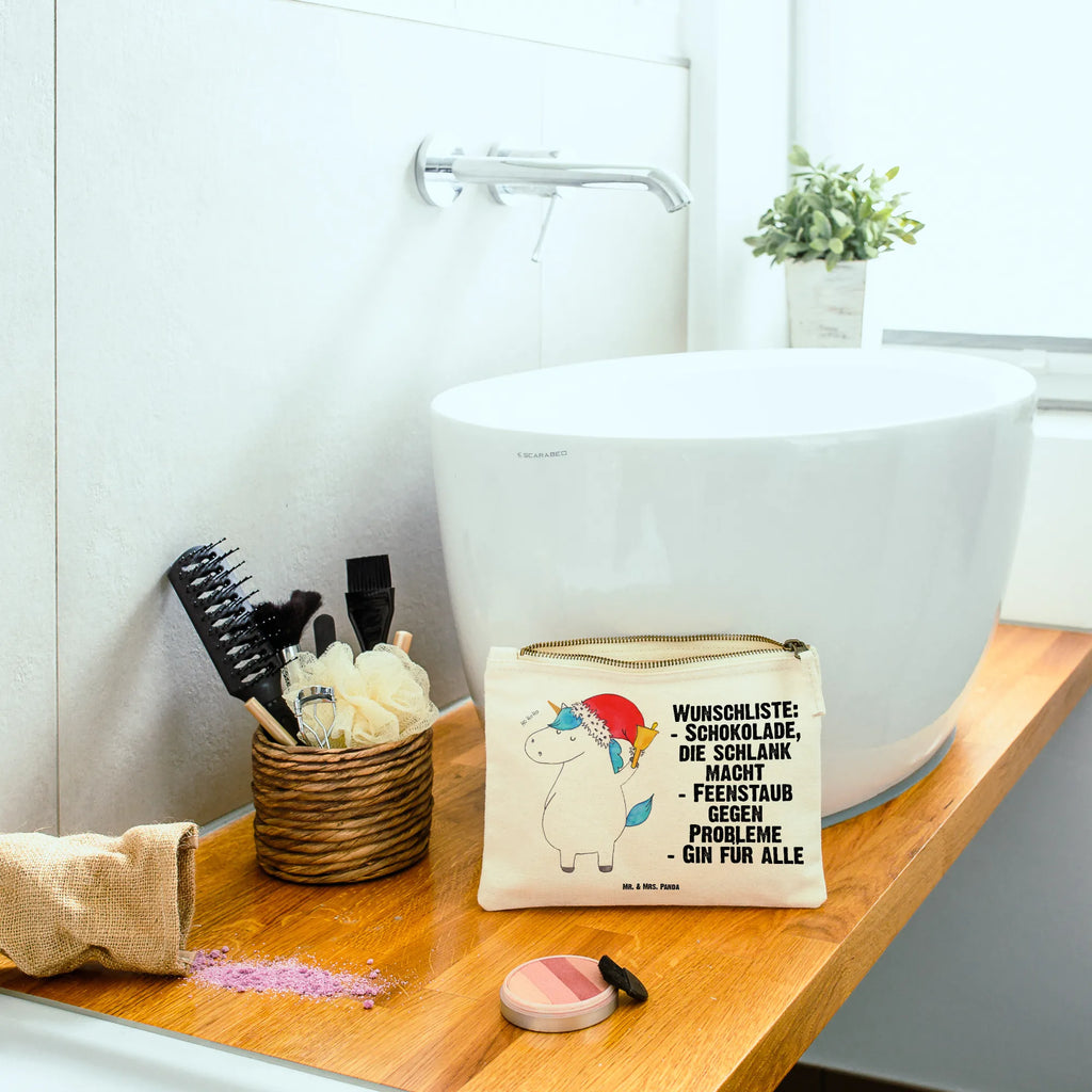 torebka na makijaż Jednorożec Mikołaj aufbewahrungsbeutel, Schminktasche, Schlampermäppchen, beauty tasche, utensilientasche, Waschtasche, Etui, aufbewahrungstasche, beauty case, kosmetiktäschchen, toiletry bag, pencil case, Mäppchen, Stiftemäppchen, pinsel tasche, Kosmetiktasche, Schminkbeutel, Kulturbeutel, Kulturtasche, Schminktäschchen, Federmappe, Waschbeutel, Kosmetikbeutel, Einhörner, Einhorn Deko, Einhorn, Unicorn, Weihnachtsmann, Weihnachten, Gin, Nikolaus, Wunschliste, Schokolade, Wunschzettel, Feenstaub, Schoki