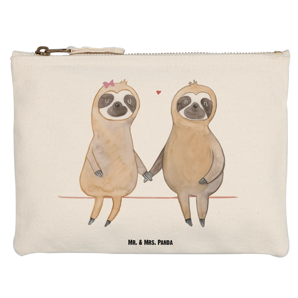 Make-up bag sloth pair toiletry bag, beauty case, Schlampermäppchen, Kosmetiktasche, Kulturtasche, beauty tasche, Kulturbeutel, Schminkbeutel, aufbewahrungstasche, kosmetiktäschchen, utensilientasche, Federmappe, Mäppchen, Kosmetikbeutel, pinsel tasche, Schminktasche, Stiftemäppchen, Waschbeutel, aufbewahrungsbeutel, Etui, pencil case, Schminktäschchen, Waschtasche, Faultier, Faultier Geschenk, Faultier Deko, Faultierpärchen, Liebespaar, Faultiere, Relaxen, Verlobt, Beziehung, faul, Faultierliebe, Gemeinsam, Liebe, Pärchen, Verliebt, Langsamkeit, Lieblingstier