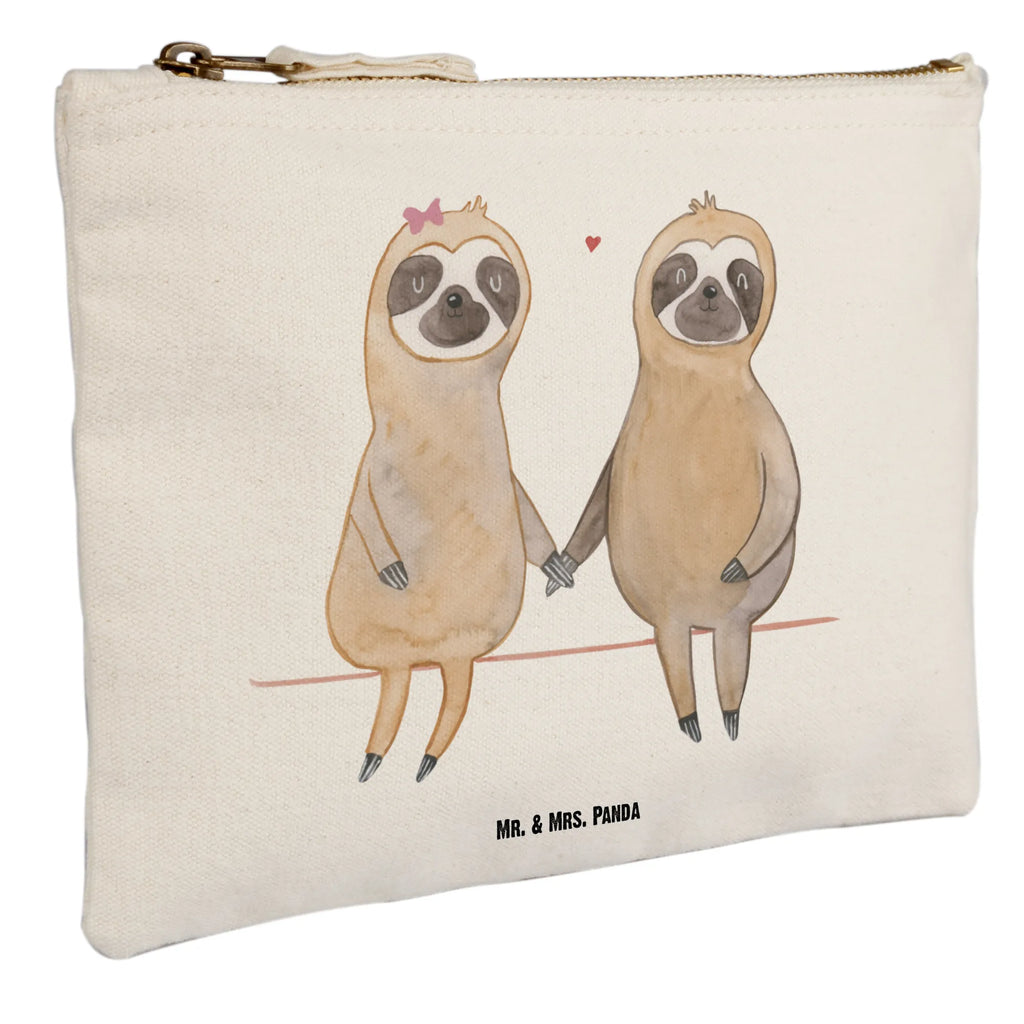 Make-up bag sloth pair toiletry bag, beauty case, Schlampermäppchen, Kosmetiktasche, Kulturtasche, beauty tasche, Kulturbeutel, Schminkbeutel, aufbewahrungstasche, kosmetiktäschchen, utensilientasche, Federmappe, Mäppchen, Kosmetikbeutel, pinsel tasche, Schminktasche, Stiftemäppchen, Waschbeutel, aufbewahrungsbeutel, Etui, pencil case, Schminktäschchen, Waschtasche, Faultier, Faultier Geschenk, Faultier Deko, Faultierpärchen, Liebespaar, Faultiere, Relaxen, Verlobt, Beziehung, faul, Faultierliebe, Gemeinsam, Liebe, Pärchen, Verliebt, Langsamkeit, Lieblingstier