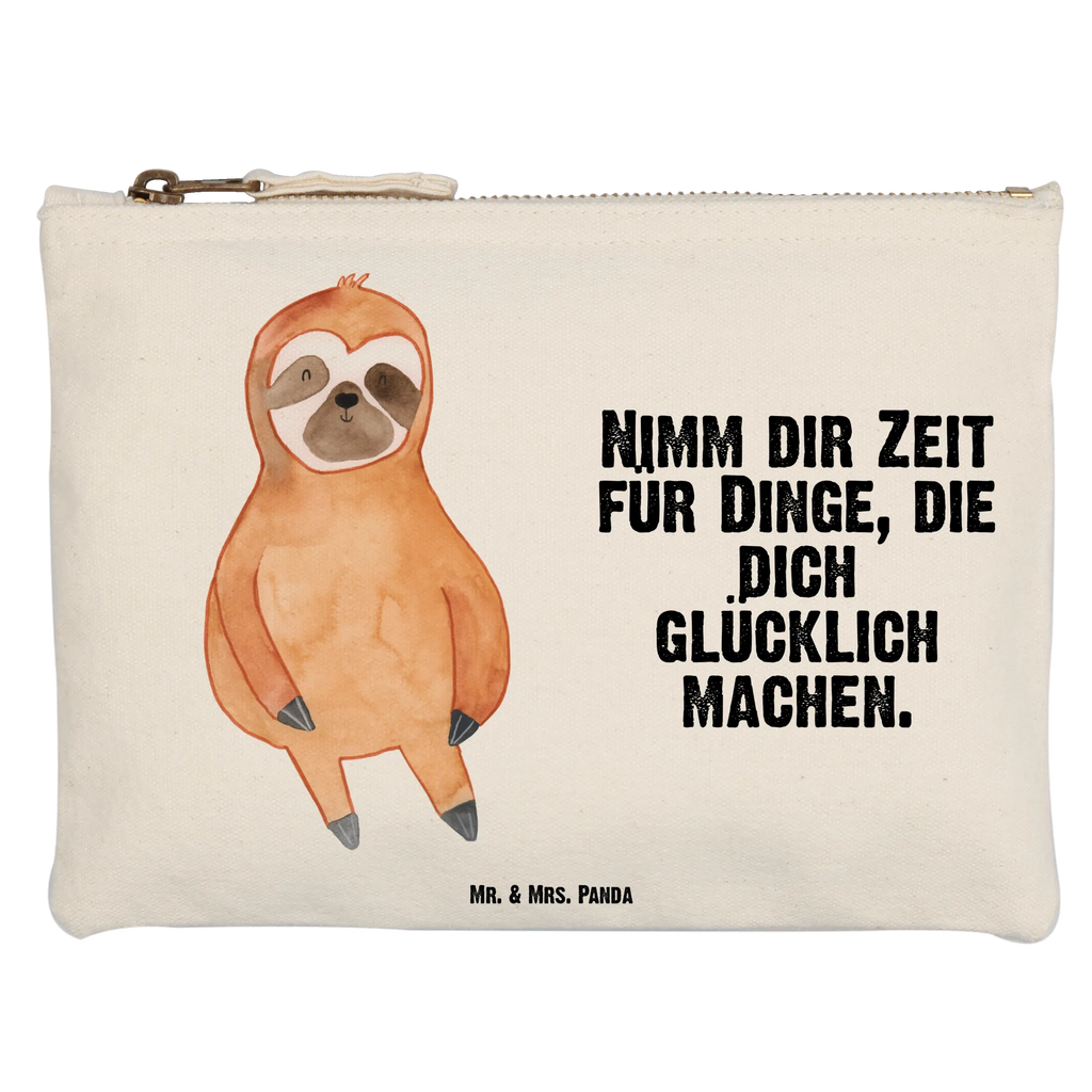 Make-up bag sloth Satisfied Schminkbeutel, beauty case, Kulturbeutel, Kulturtasche, Mäppchen, Etui, pinsel tasche, aufbewahrungstasche, Federmappe, Waschtasche, Schminktäschchen, Kosmetikbeutel, Schlampermäppchen, beauty tasche, kosmetiktäschchen, pencil case, Waschbeutel, Stiftemäppchen, Schminktasche, Kosmetiktasche, utensilientasche, toiletry bag, aufbewahrungsbeutel, Faultier, Faultier Geschenk, Faultier Deko, Gelassenheit, Lieblingstier, faul, Faultiere, Frieden, Zufrieden, Pause, glücklich, Happy, Zufriedenheit, Relaxen, Glück, Ruhe