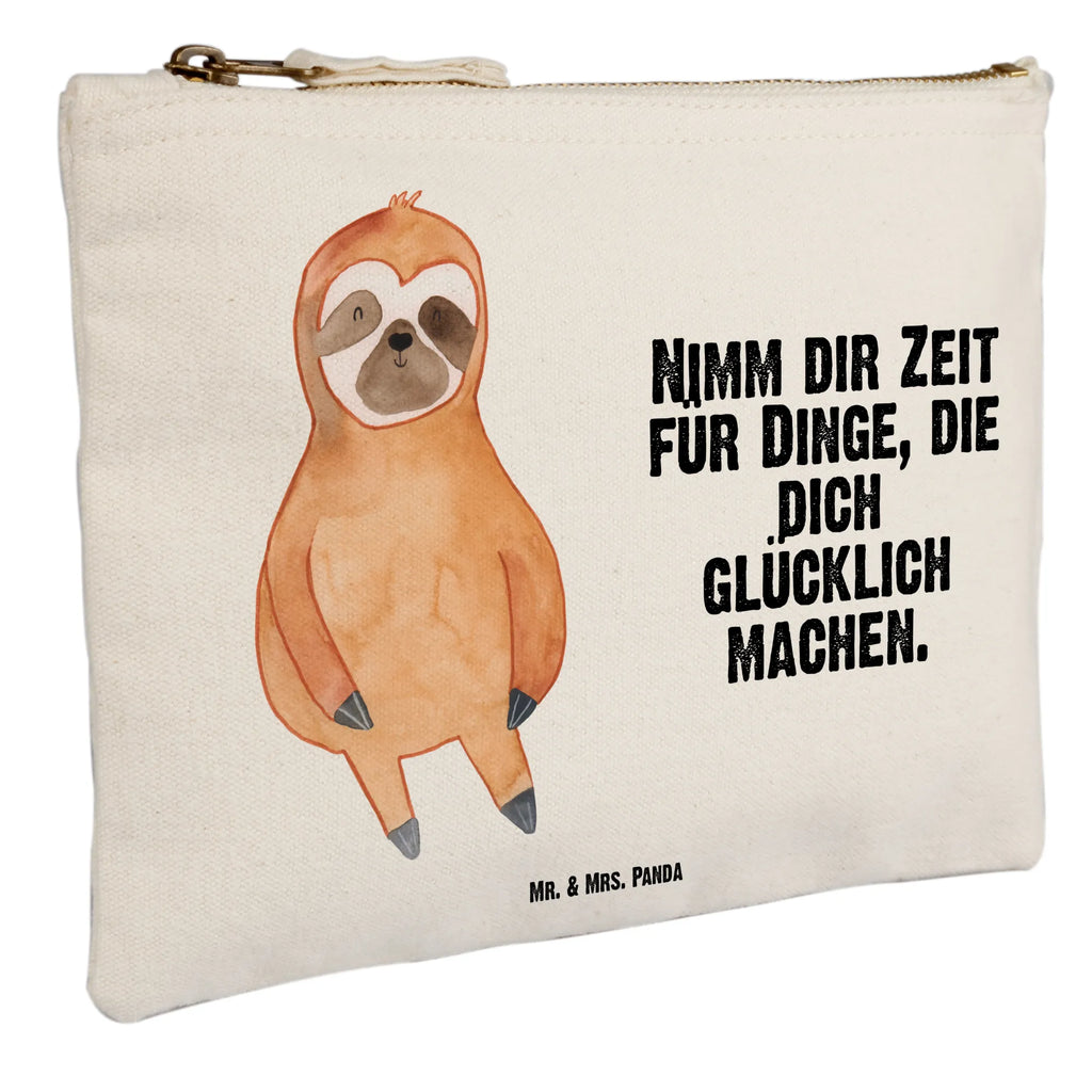 Make-up bag sloth Satisfied Schminkbeutel, beauty case, Kulturbeutel, Kulturtasche, Mäppchen, Etui, pinsel tasche, aufbewahrungstasche, Federmappe, Waschtasche, Schminktäschchen, Kosmetikbeutel, Schlampermäppchen, beauty tasche, kosmetiktäschchen, pencil case, Waschbeutel, Stiftemäppchen, Schminktasche, Kosmetiktasche, utensilientasche, toiletry bag, aufbewahrungsbeutel, Faultier, Faultier Geschenk, Faultier Deko, Gelassenheit, Lieblingstier, faul, Faultiere, Frieden, Zufrieden, Pause, glücklich, Happy, Zufriedenheit, Relaxen, Glück, Ruhe