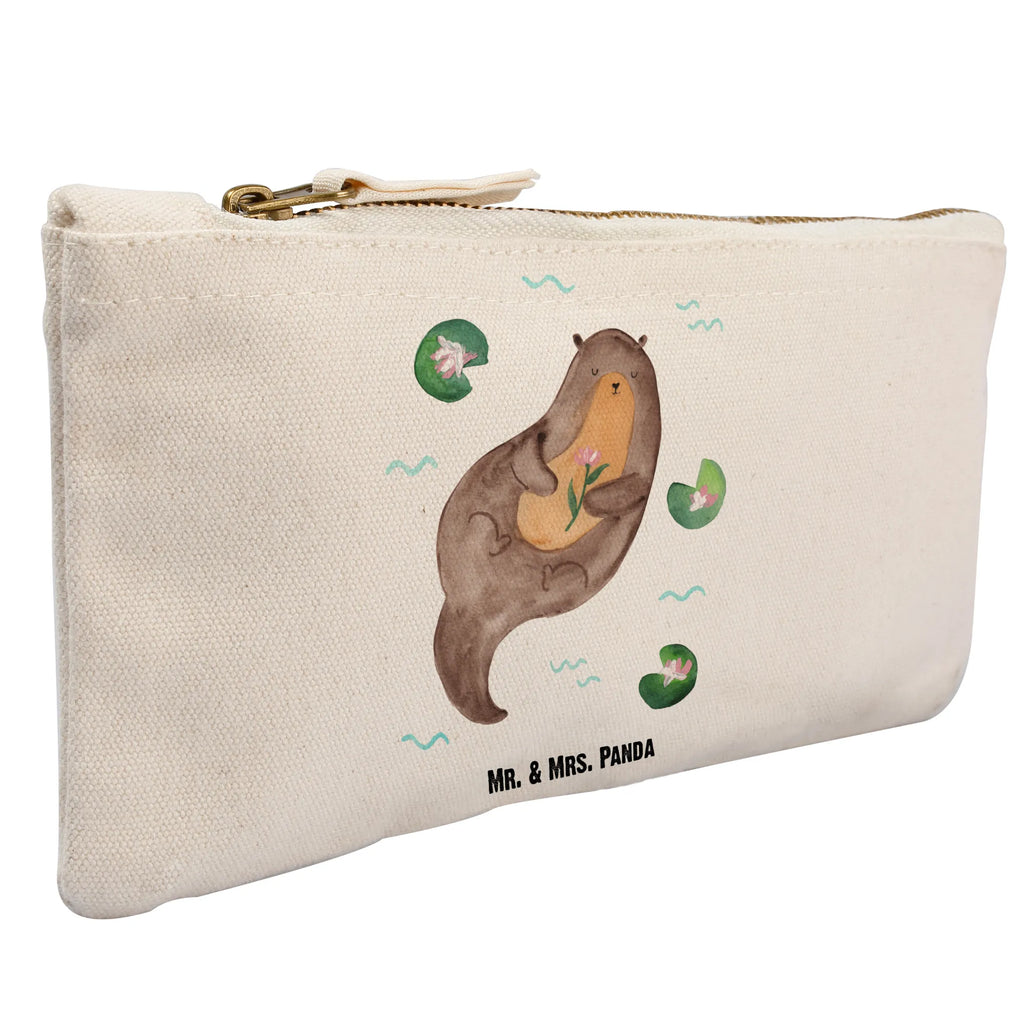 Make-up bag otter Water Lily kosmetiktäschchen, Waschtasche, Etui, Kosmetiktasche, pinsel tasche, Federmappe, Mäppchen, Kulturbeutel, Kosmetikbeutel, utensilientasche, pencil case, Kulturtasche, beauty case, toiletry bag, beauty tasche, aufbewahrungstasche, Schminktäschchen, Schminktasche, Stiftemäppchen, Waschbeutel, Schminkbeutel, Schlampermäppchen, aufbewahrungsbeutel, Seeotter, Fischotter, Otter, Otter Seeotter See Otter