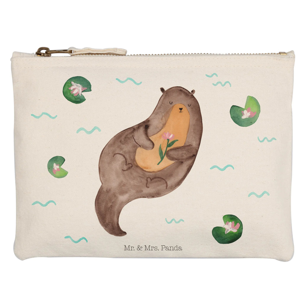 Make-up bag otter Water Lily kosmetiktäschchen, Waschtasche, Etui, Kosmetiktasche, pinsel tasche, Federmappe, Mäppchen, Kulturbeutel, Kosmetikbeutel, utensilientasche, pencil case, Kulturtasche, beauty case, toiletry bag, beauty tasche, aufbewahrungstasche, Schminktäschchen, Schminktasche, Stiftemäppchen, Waschbeutel, Schminkbeutel, Schlampermäppchen, aufbewahrungsbeutel, Seeotter, Fischotter, Otter, Otter Seeotter See Otter
