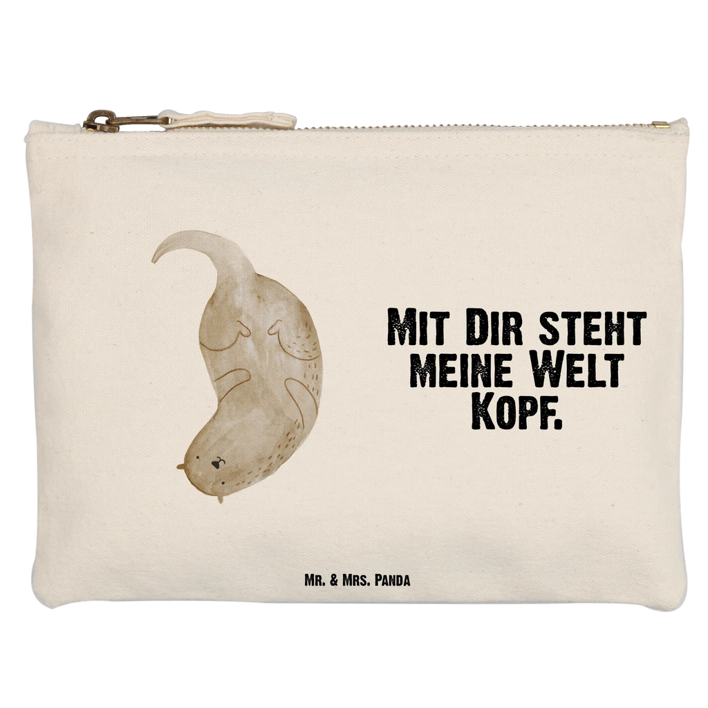 Schminktasche Otter Kopfüber Schlampermäppchen, Stiftemäppchen, Kulturbeutel, pinsel tasche, Schminkbeutel, Kosmetikbeutel, pencil case, aufbewahrungstasche, Waschtasche, utensilientasche, Waschbeutel, Schminktasche, aufbewahrungsbeutel, Etui, toiletry bag, Kulturtasche, beauty case, Schminktäschchen, kosmetiktäschchen, Kosmetiktasche, Mäppchen, beauty tasche, Federmappe, Otter, Fischotter, Seeotter, Otter Seeotter See Otter