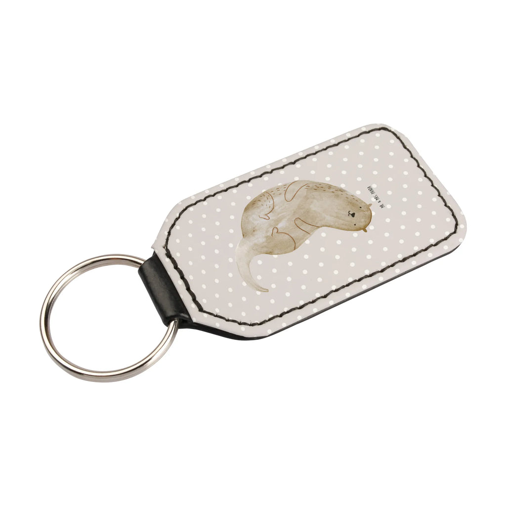 Prostokątny brelok wydra Do góry nogami Kuna, wydra, morska wydra