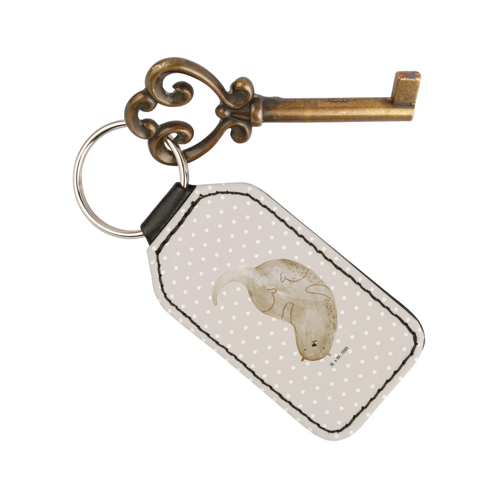 Prostokątny brelok wydra Do góry nogami Kuna, wydra, morska wydra