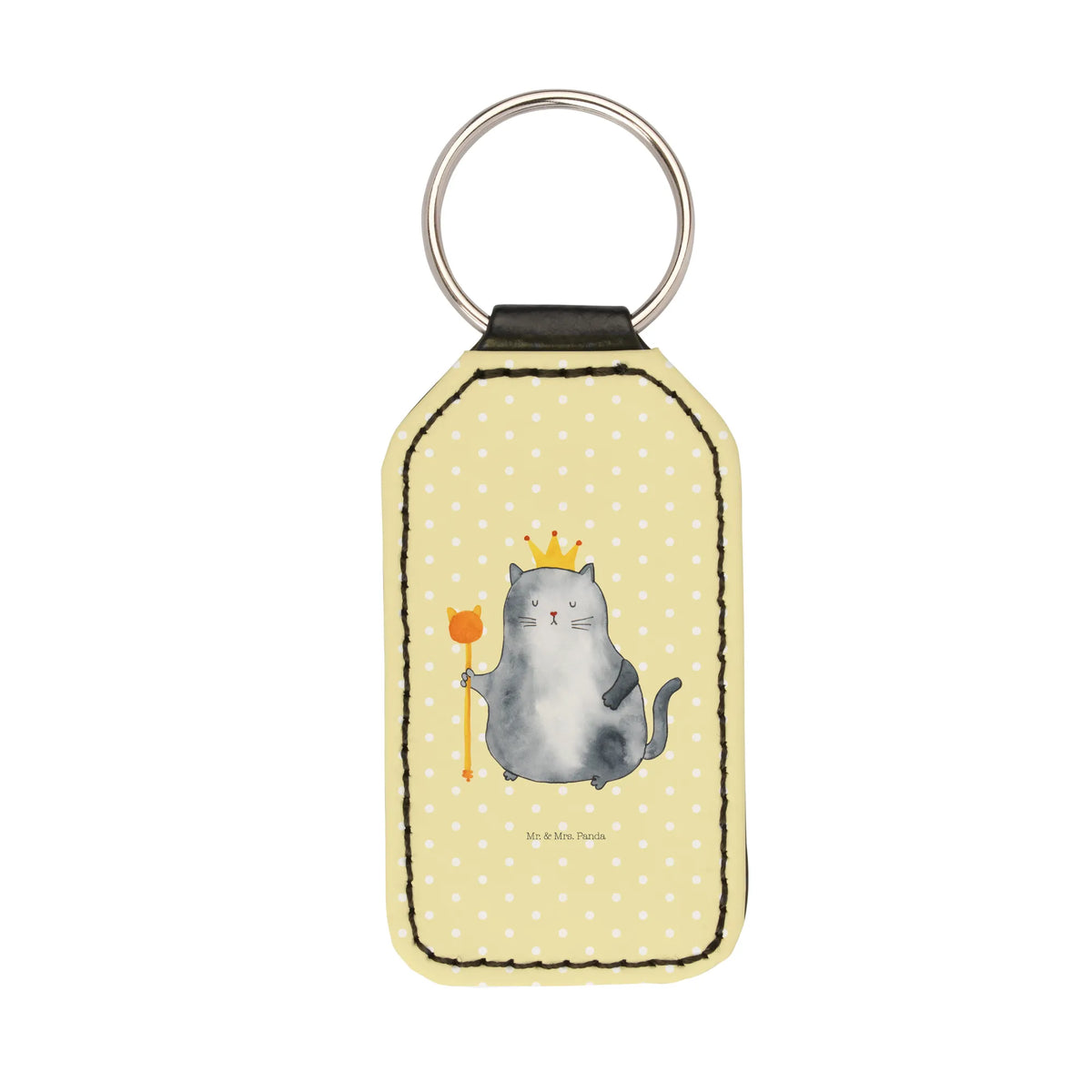 Rectangular key ring Cat king pendant, bag pendant, key ring, keychain, lucky charm, cat, tomcat, kitty, meow, kitten, housecat, mama cat, love cats, cat image, cat fan, cat lover, cat fancier, cat decoration, gift for cat lover, cat owner, funny cats, cat sayings, cat motto, funny cat gifts, fan merchandise, cat stuff, animal lover, cats, first own apartment, pussy, moving in, queen, pet, apartment, move, king, tenement, family