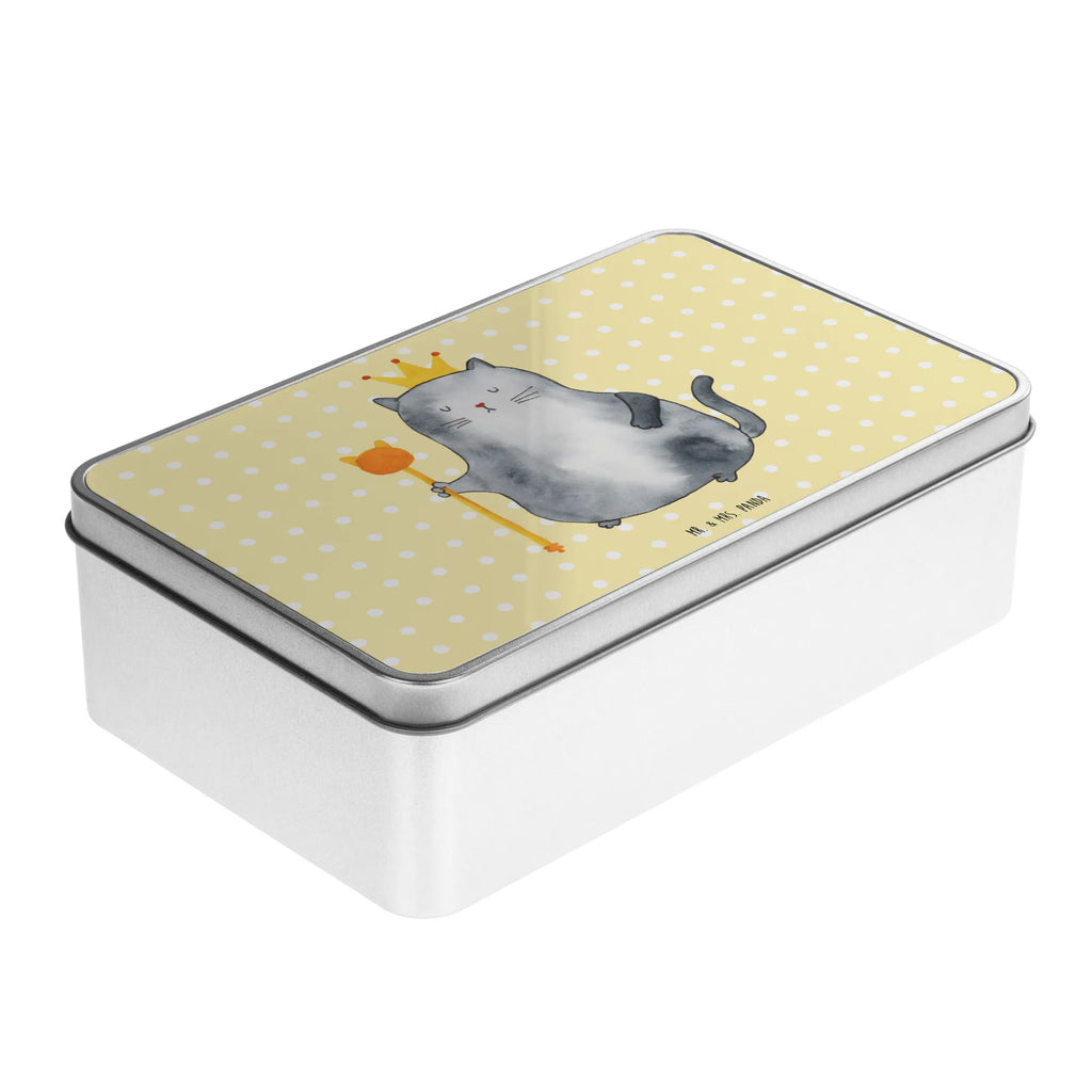 Metalowa puszka kot Król Kot, motyw kotów, miłośnik kotów, dekoracje z kotami, przyjaciel kotów, entuzjasta kotów, produkty dla kotów, artykuły dla kotów, akcesoria dla kotów, pamiątki z kotami, produkty dla miłośników kotów, motywy kotów