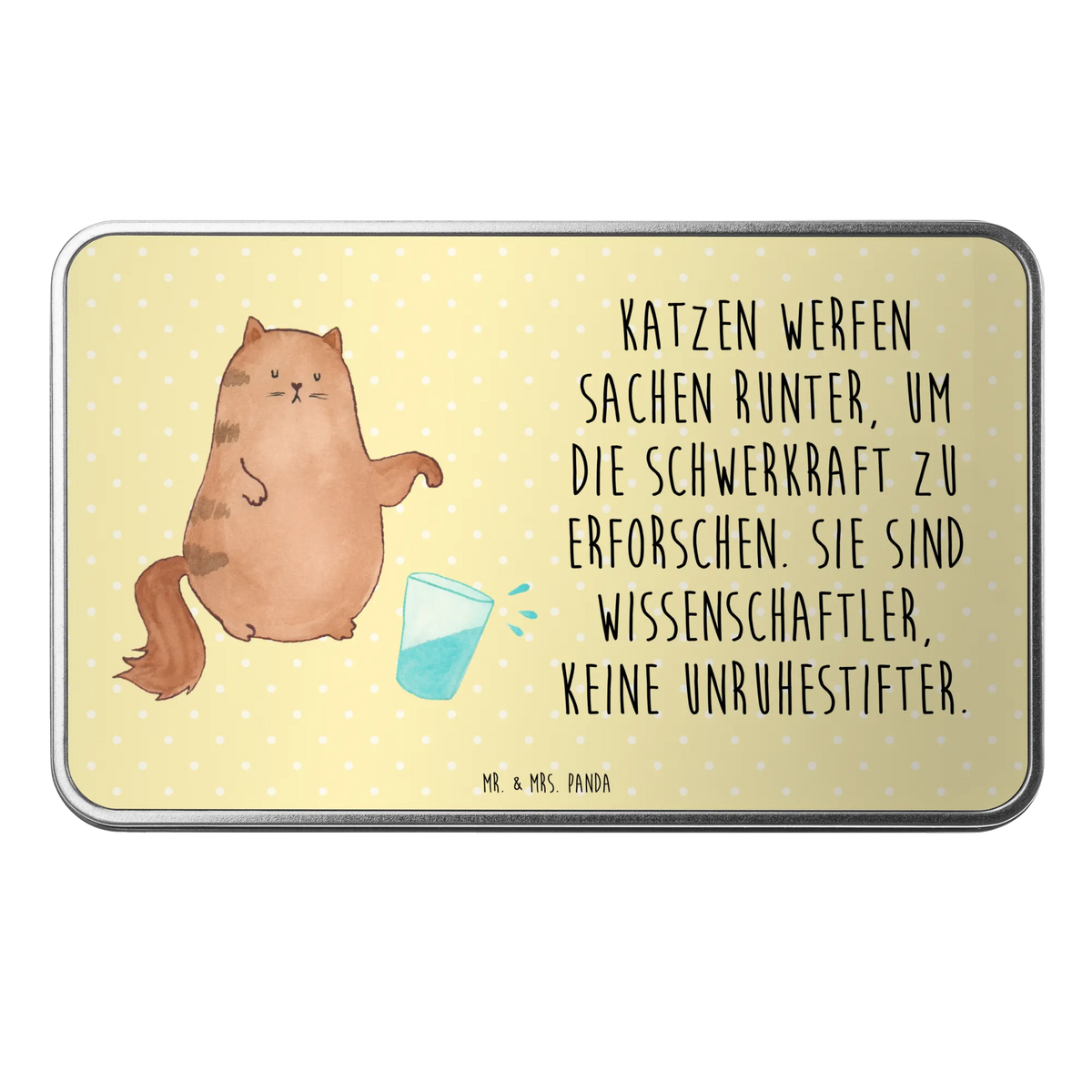 Metalldose Katze Wasserglas