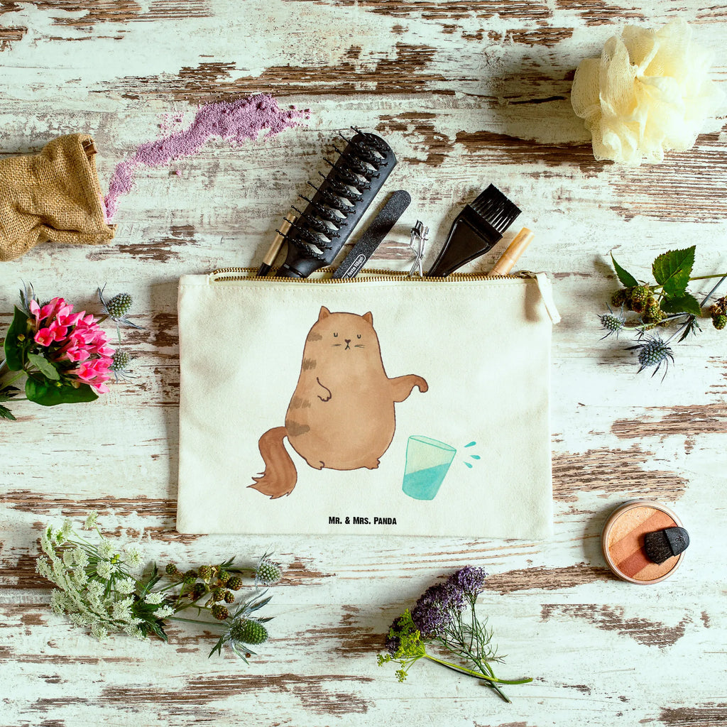 torebka na makijaż kot szklanka wody Kot, motyw kotów, miłośnik kotów, dekoracje z kotami, przyjaciel kotów, entuzjasta kotów, produkty dla kotów, artykuły dla kotów, akcesoria dla kotów, pamiątki z kotami, produkty dla miłośników kotów, motywy kotów