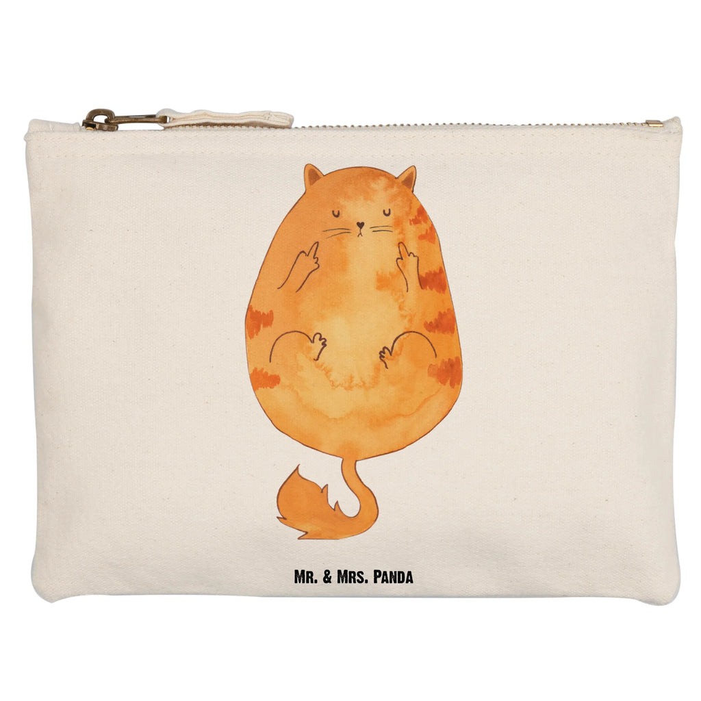 Make-up bag Cat middle finger cat, tomcat, kitty, meow, kitten, housecat, mama cat, love cats, cat image, cat fan, cat lover, cat fancier, cat decoration, gift for cat lover, cat owner, funny cats, cat sayings, cat motto, funny cat gifts, fan merchandise, cat stuff, animal lover, Cat, Puss, Cats, Kitty, Middle finger, Fuck off, Smelly finger